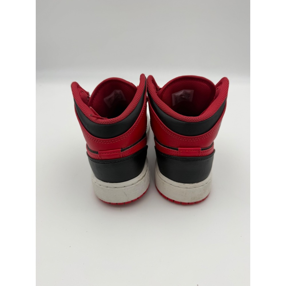 Nike Air Jordan 1 Mid Bred Black Gym Red Sneakers DQ8423-060 Mens 5Y - Picture 5 of 8